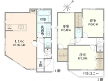 【神奈川県/横浜市瀬谷区二ツ橋町】横浜市瀬谷区二ツ橋町　新築戸建　1号棟 間取り図