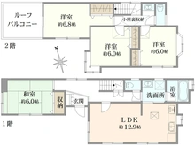 【神奈川県/横浜市西区境之谷】横浜市西区境之谷　中古戸建 間取り図