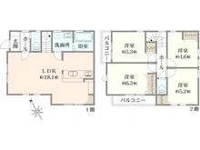 【神奈川県/横浜市戸塚区矢部町】横浜市戸塚区矢部町　新築戸建 間取り図