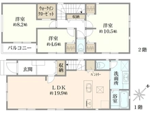 【神奈川県/横浜市保土ケ谷区常盤台】横浜市保土ケ谷区常盤台　新築戸建2号棟(全4棟) 間取り図