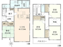 【神奈川県/横浜市瀬谷区宮沢】瀬谷区宮沢2丁目　新築戸建　10号棟（全11棟） 間取り図