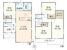 【神奈川県/相模原市南区上鶴間本町】相模原市南区上鶴間本町9丁目　C号棟 間取り図