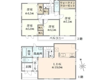 【神奈川県/相模原市南区上鶴間本町】相模原市南区上鶴間本町9丁目　F号棟 間取り図