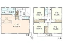 【神奈川県/横浜市瀬谷区阿久和西】横浜市瀬谷区阿久和西3丁目　新築戸建 間取り図