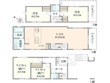 【神奈川県/横浜市旭区白根】旭区白根4丁目　新築戸建　5号棟（全13棟） 間取り図