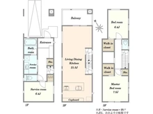 【東京都/港区高輪】港区高輪3丁目戸建 間取り図