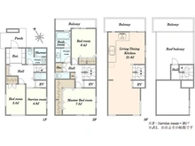 【東京都/港区白金台】港区白金台2丁目戸建 間取り図
