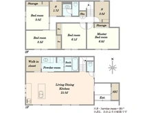 【東京都/大田区田園調布】田園調布4丁目 戸建 間取り図