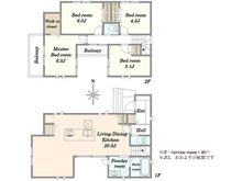 【神奈川県/横浜市保土ケ谷区月見台】月見台III　新築分譲住宅2号 間取り図