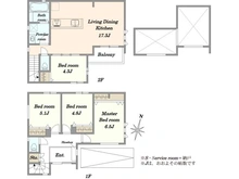 【東京都/江戸川区北篠崎】江戸川区北篠崎2丁目新築戸建 間取り図