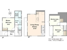 【東京都/江戸川区東松本】江戸川区東松本1丁目新築戸建 間取り図