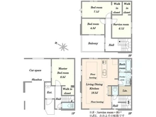【東京都/江戸川区平井】江戸川区平井1丁目新築戸建1号棟 間取り図