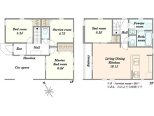 【東京都/江戸川区南小岩】江戸川区南小岩1丁目新築戸建 間取り図
