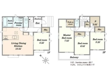 【千葉県/市川市大野町】市川市大野町3丁目 新築戸建M号棟 間取り図