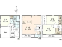 【東京都/江東区大島】江東区大島3丁目 新築戸建 間取り図