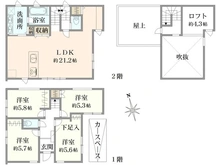 【東京都/江戸川区平井】平井三丁目新築一戸建A棟 間取り図