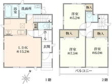 【兵庫県/伊丹市昆陽泉町】伊丹市昆陽泉町4丁目 B号棟 間取り図
