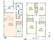 【兵庫県/尼崎市東園田町】尼崎市東園田町三丁目 2号棟 間取り図