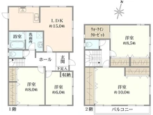 【兵庫県/宝塚市売布】宝塚市売布1丁目　中古戸建 間取り図