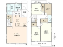 【兵庫県/尼崎市東園田町】ハートフルタウン　A号棟 間取り図