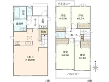 【兵庫県/尼崎市東園田町】ハートフルタウン　B号棟 間取り図