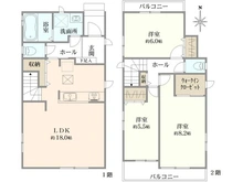 【兵庫県/尼崎市東園田町】ハートフルタウン　C号棟 間取り図