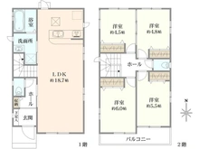 【兵庫県/尼崎市東園田町】ハートフルタウン　F号棟 間取り図