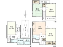 【兵庫県/尼崎市御園】御園1丁目2-41 中古テラスハウス 間取り図