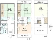 【兵庫県/尼崎市栗山町】尼崎市栗山町2丁目　中古戸建 間取り図