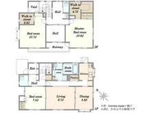【千葉県/千葉市若葉区みつわ台】千葉市若葉区みつわ台2丁目　中古戸建て 間取り図