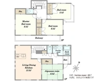 【千葉県/柏市関場町】柏市関場町　中古戸建て 間取り図