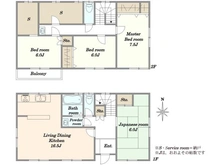 【千葉県/千葉市若葉区若松台】千葉市若葉区若松台3丁目　中古戸建て 間取り図