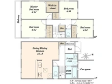 【千葉県/我孫子市若松】我孫子市第3若松　2号棟 間取り図