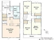 【千葉県/千葉市美浜区磯辺】千葉市美浜区磯辺4丁目　B号棟 間取り図