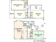 【千葉県/船橋市大穴南】船橋市大穴南二丁目 間取り図