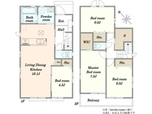 【千葉県/千葉市美浜区磯辺】千葉市美浜区磯辺三丁目　新築戸建　A号棟 間取り図