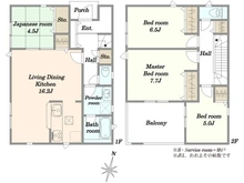 【千葉県/千葉市中央区蘇我】千葉市中央区蘇我3丁目　新築一戸建　4号棟 間取り図