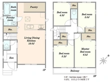 【千葉県/千葉市稲毛区長沼町】千葉市稲毛区長沼町293番A号棟　新築戸建て 間取り図