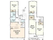 【千葉県/千葉市稲毛区宮野木町】稲毛区宮野木町1806番　A号棟　新築戸建 間取り図