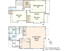 【千葉県/習志野市谷津】習志野市谷津5丁目　中古戸建て 間取り図