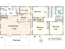 【千葉県/千葉市若葉区小倉台】千葉市若葉区小倉台5丁目9-5 間取り図