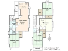 【千葉県/松戸市稔台】松戸市稔台2丁目　中古戸建て 間取り図