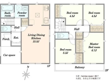【千葉県/千葉市中央区蘇我】千葉市中央区蘇我5丁目新築戸建　1号棟 間取り図