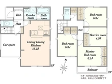 【千葉県/千葉市中央区蘇我】千葉市中央区蘇我5丁目新築戸建　2号棟 間取り図