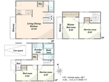 【千葉県/市川市大和田】市川市大和田三丁目　中古戸建 間取り図