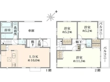 【埼玉県/入間市東藤沢】入間市東藤沢5丁目　2号棟 間取り図