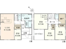 【埼玉県/所沢市大字中富】所沢中富　1号棟 間取り図