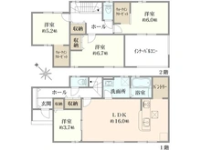 【埼玉県/所沢市大字中富】所沢中富　5号棟 間取り図