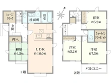 【埼玉県/所沢市大字中富】所沢市中富4期　12号棟 間取り図