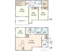 【埼玉県/所沢市大字荒幡】所沢荒幡　2号棟 間取り図